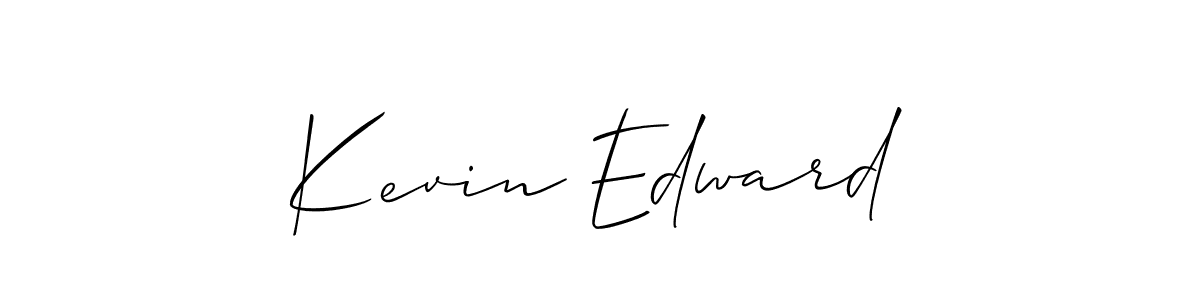 Make a beautiful signature design for name Kevin Edward. With this signature (Allison_Script) style, you can create a handwritten signature for free. Kevin Edward signature style 2 images and pictures png