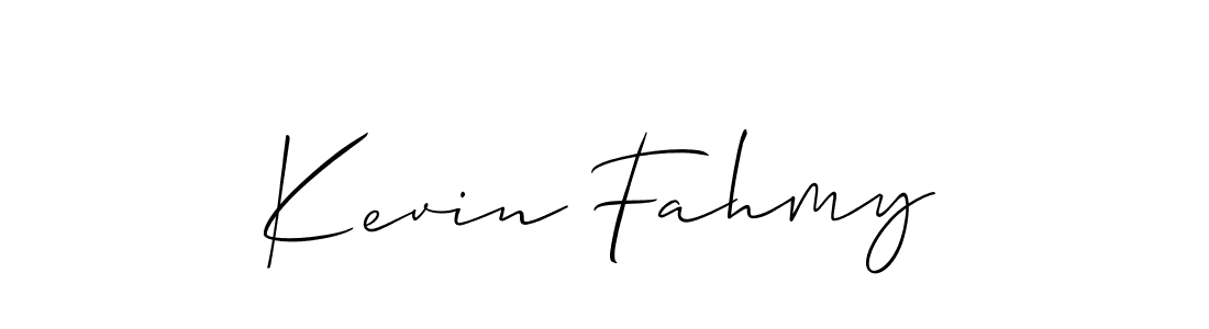 Use a signature maker to create a handwritten signature online. With this signature software, you can design (Allison_Script) your own signature for name Kevin Fahmy. Kevin Fahmy signature style 2 images and pictures png