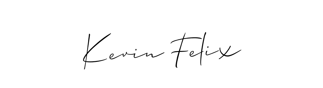 It looks lik you need a new signature style for name Kevin Felix. Design unique handwritten (Allison_Script) signature with our free signature maker in just a few clicks. Kevin Felix signature style 2 images and pictures png