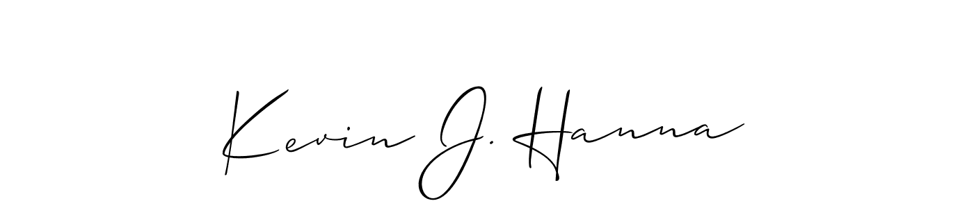 Allison_Script is a professional signature style that is perfect for those who want to add a touch of class to their signature. It is also a great choice for those who want to make their signature more unique. Get Kevin J. Hanna name to fancy signature for free. Kevin J. Hanna signature style 2 images and pictures png