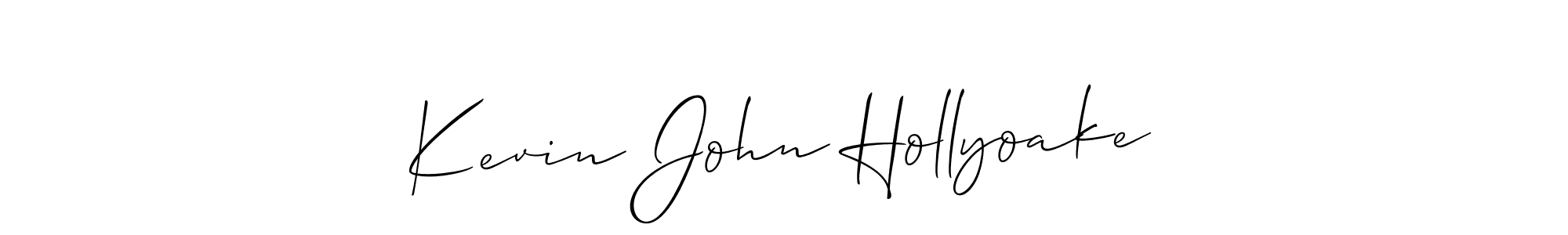 How to make Kevin John Hollyoake name signature. Use Allison_Script style for creating short signs online. This is the latest handwritten sign. Kevin John Hollyoake signature style 2 images and pictures png