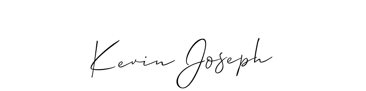 Kevin Joseph stylish signature style. Best Handwritten Sign (Allison_Script) for my name. Handwritten Signature Collection Ideas for my name Kevin Joseph. Kevin Joseph signature style 2 images and pictures png