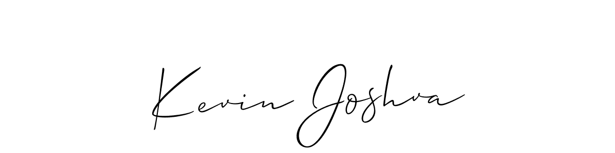 Use a signature maker to create a handwritten signature online. With this signature software, you can design (Allison_Script) your own signature for name Kevin Joshva. Kevin Joshva signature style 2 images and pictures png