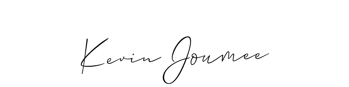 You should practise on your own different ways (Allison_Script) to write your name (Kevin Joumee) in signature. don't let someone else do it for you. Kevin Joumee signature style 2 images and pictures png