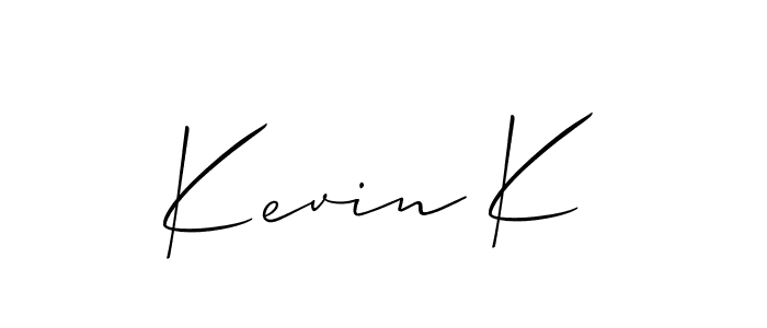 Use a signature maker to create a handwritten signature online. With this signature software, you can design (Allison_Script) your own signature for name Kevin K. Kevin K signature style 2 images and pictures png