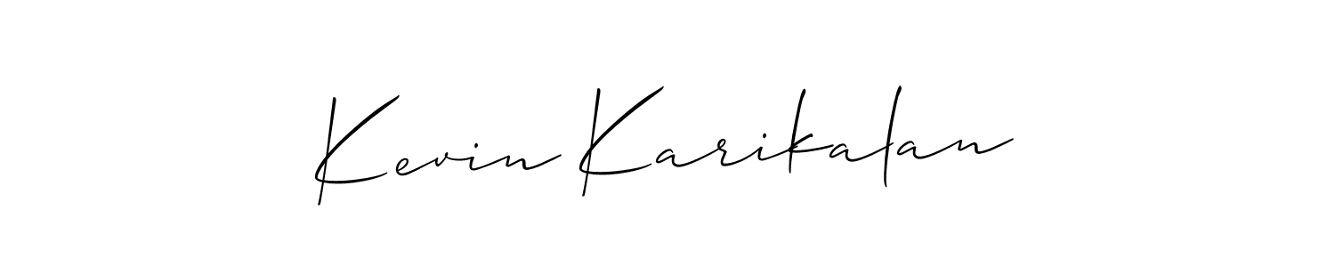 Best and Professional Signature Style for Kevin Karikalan. Allison_Script Best Signature Style Collection. Kevin Karikalan signature style 2 images and pictures png