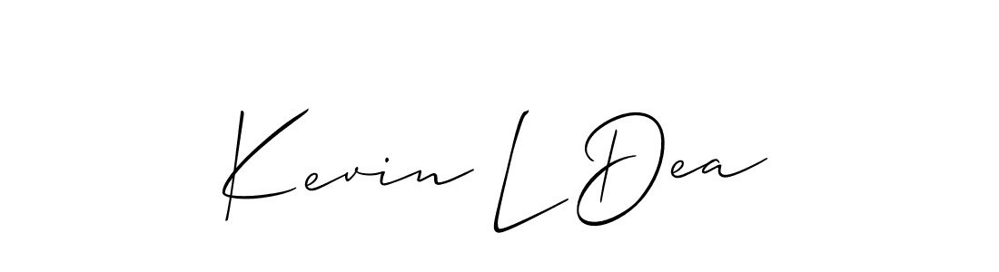 The best way (Allison_Script) to make a short signature is to pick only two or three words in your name. The name Kevin L Dea include a total of six letters. For converting this name. Kevin L Dea signature style 2 images and pictures png