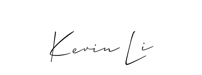 How to make Kevin Li signature? Allison_Script is a professional autograph style. Create handwritten signature for Kevin Li name. Kevin Li signature style 2 images and pictures png