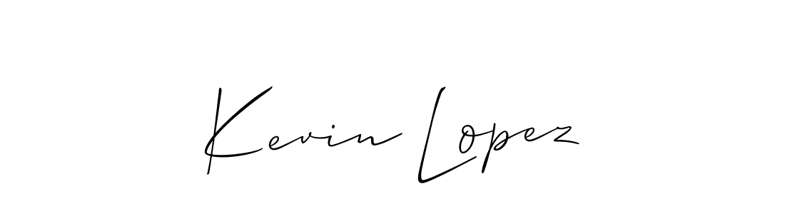Design your own signature with our free online signature maker. With this signature software, you can create a handwritten (Allison_Script) signature for name Kevin Lopez. Kevin Lopez signature style 2 images and pictures png