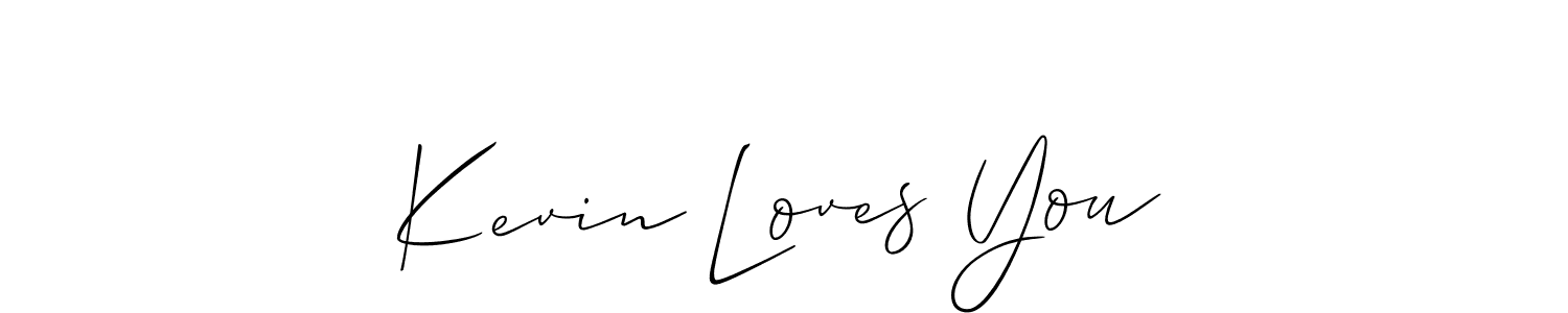 It looks lik you need a new signature style for name Kevin Loves You. Design unique handwritten (Allison_Script) signature with our free signature maker in just a few clicks. Kevin Loves You signature style 2 images and pictures png