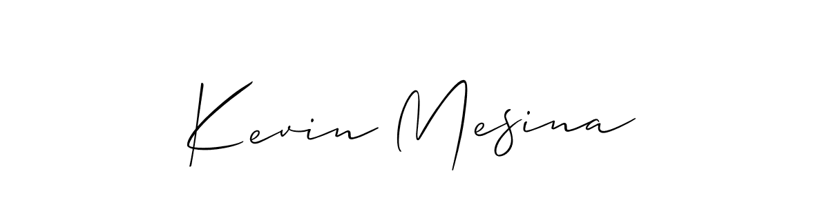 Design your own signature with our free online signature maker. With this signature software, you can create a handwritten (Allison_Script) signature for name Kevin Mesina. Kevin Mesina signature style 2 images and pictures png