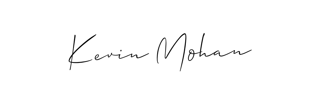How to make Kevin Mohan name signature. Use Allison_Script style for creating short signs online. This is the latest handwritten sign. Kevin Mohan signature style 2 images and pictures png