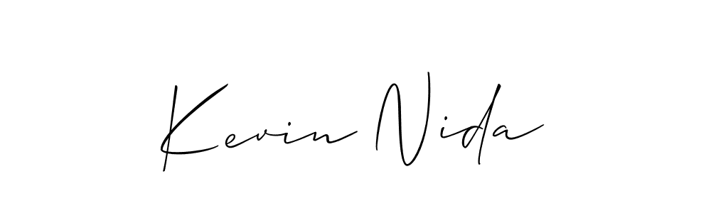 How to make Kevin Nida signature? Allison_Script is a professional autograph style. Create handwritten signature for Kevin Nida name. Kevin Nida signature style 2 images and pictures png