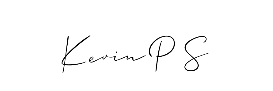 Also we have Kevin P S name is the best signature style. Create professional handwritten signature collection using Allison_Script autograph style. Kevin P S signature style 2 images and pictures png