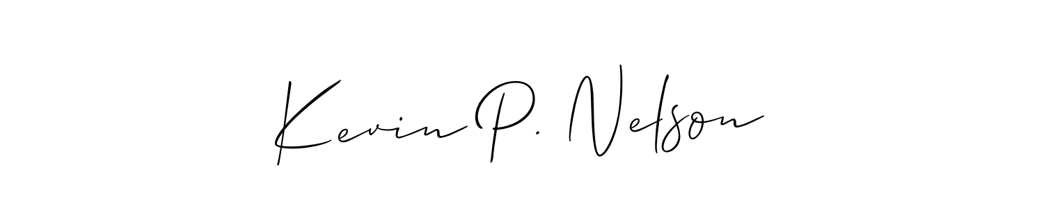 Allison_Script is a professional signature style that is perfect for those who want to add a touch of class to their signature. It is also a great choice for those who want to make their signature more unique. Get Kevin P. Nelson name to fancy signature for free. Kevin P. Nelson signature style 2 images and pictures png