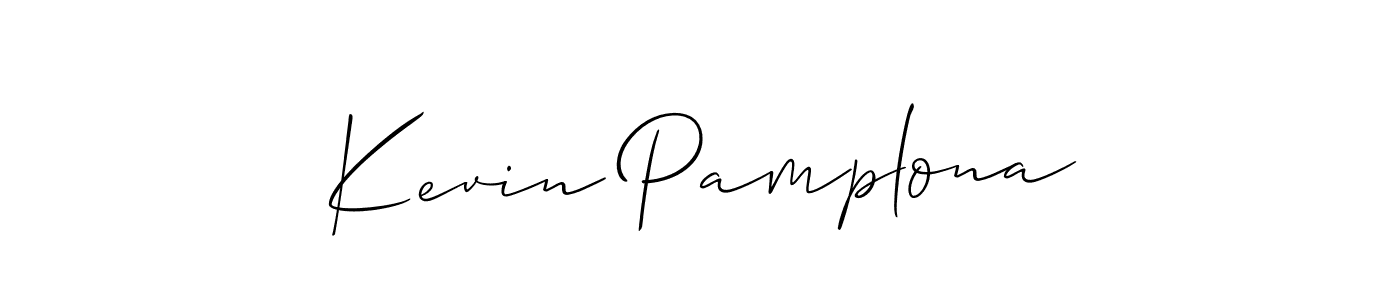 How to make Kevin Pamplona name signature. Use Allison_Script style for creating short signs online. This is the latest handwritten sign. Kevin Pamplona signature style 2 images and pictures png