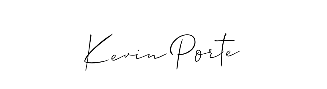 Make a beautiful signature design for name Kevin Porte. With this signature (Allison_Script) style, you can create a handwritten signature for free. Kevin Porte signature style 2 images and pictures png