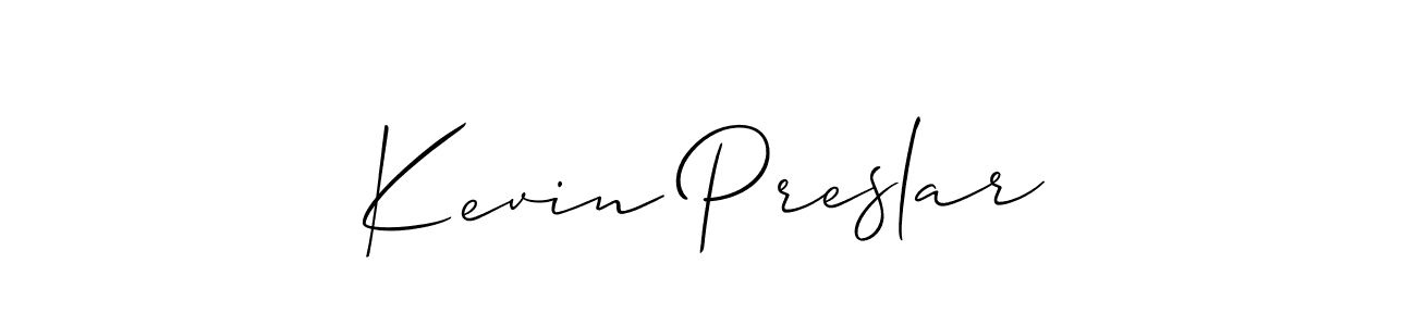 You can use this online signature creator to create a handwritten signature for the name Kevin Preslar. This is the best online autograph maker. Kevin Preslar signature style 2 images and pictures png