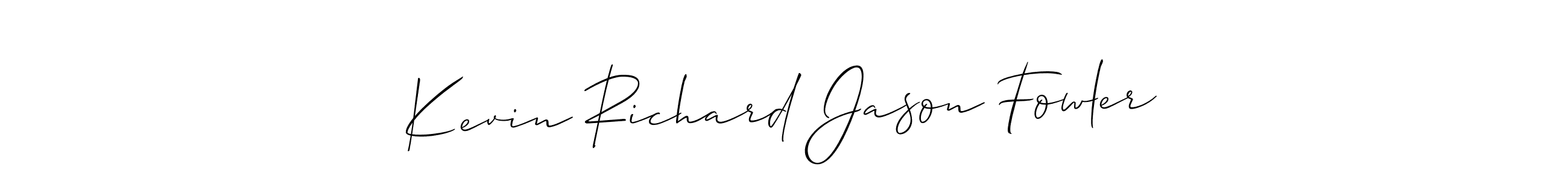 Also You can easily find your signature by using the search form. We will create Kevin Richard Jason Fowler name handwritten signature images for you free of cost using Allison_Script sign style. Kevin Richard Jason Fowler signature style 2 images and pictures png