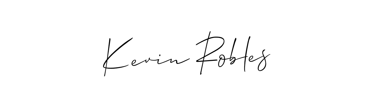 Use a signature maker to create a handwritten signature online. With this signature software, you can design (Allison_Script) your own signature for name Kevin Robles. Kevin Robles signature style 2 images and pictures png