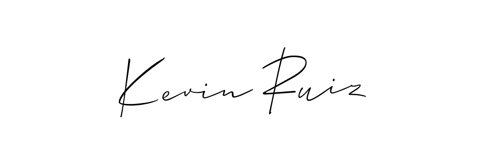 You should practise on your own different ways (Allison_Script) to write your name (Kevin Ruiz) in signature. don't let someone else do it for you. Kevin Ruiz signature style 2 images and pictures png