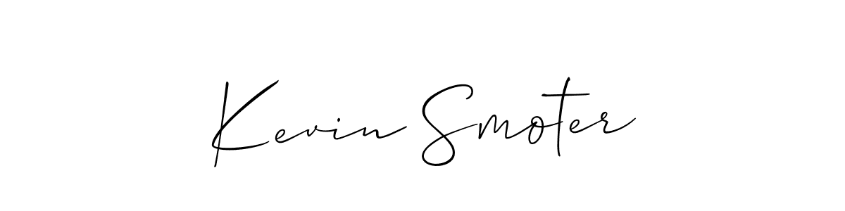 How to Draw Kevin Smoter signature style? Allison_Script is a latest design signature styles for name Kevin Smoter. Kevin Smoter signature style 2 images and pictures png