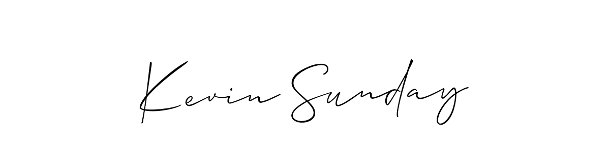 Use a signature maker to create a handwritten signature online. With this signature software, you can design (Allison_Script) your own signature for name Kevin Sunday. Kevin Sunday signature style 2 images and pictures png