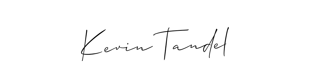 Kevin Tandel stylish signature style. Best Handwritten Sign (Allison_Script) for my name. Handwritten Signature Collection Ideas for my name Kevin Tandel. Kevin Tandel signature style 2 images and pictures png