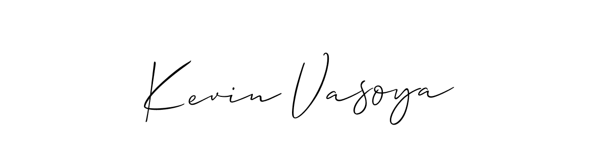 Design your own signature with our free online signature maker. With this signature software, you can create a handwritten (Allison_Script) signature for name Kevin Vasoya. Kevin Vasoya signature style 2 images and pictures png