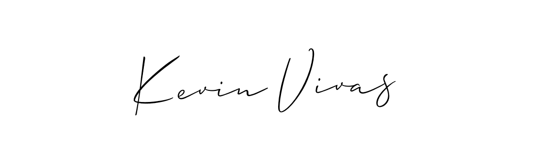 The best way (Allison_Script) to make a short signature is to pick only two or three words in your name. The name Kevin Vivas include a total of six letters. For converting this name. Kevin Vivas signature style 2 images and pictures png