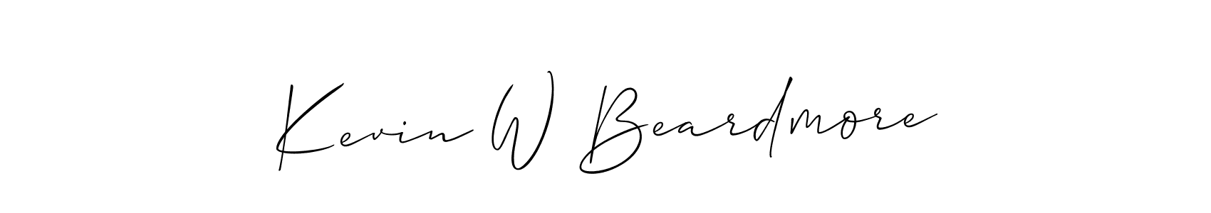 The best way (Allison_Script) to make a short signature is to pick only two or three words in your name. The name Kevin W Beardmore include a total of six letters. For converting this name. Kevin W Beardmore signature style 2 images and pictures png