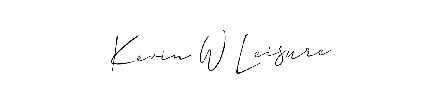 Similarly Allison_Script is the best handwritten signature design. Signature creator online .You can use it as an online autograph creator for name Kevin W Leisure. Kevin W Leisure signature style 2 images and pictures png