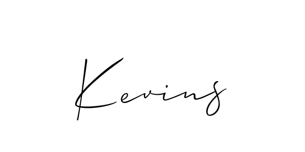 You should practise on your own different ways (Allison_Script) to write your name (Kevins) in signature. don't let someone else do it for you. Kevins signature style 2 images and pictures png