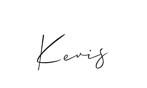 Design your own signature with our free online signature maker. With this signature software, you can create a handwritten (Allison_Script) signature for name Kevis. Kevis signature style 2 images and pictures png