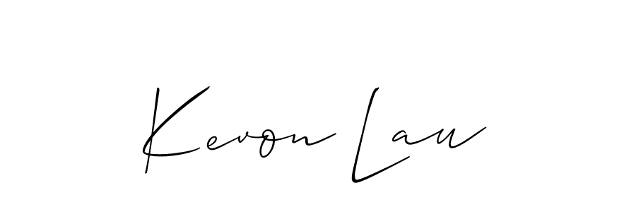 You should practise on your own different ways (Allison_Script) to write your name (Kevon Lau) in signature. don't let someone else do it for you. Kevon Lau signature style 2 images and pictures png