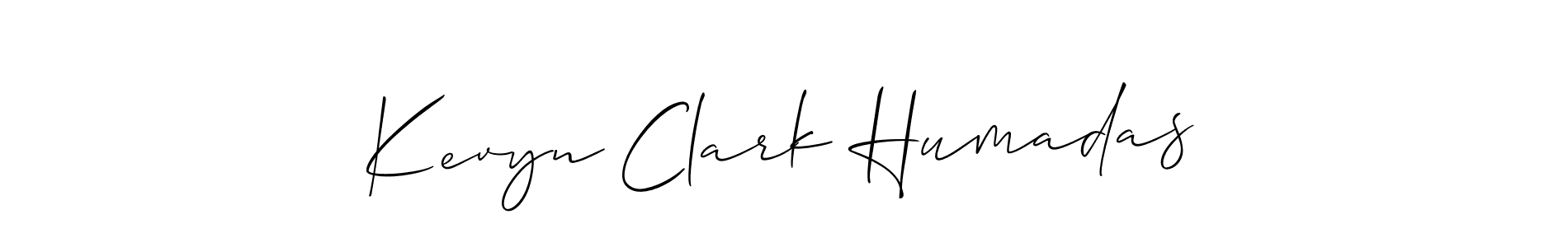 Once you've used our free online signature maker to create your best signature Allison_Script style, it's time to enjoy all of the benefits that Kevyn Clark Humadas name signing documents. Kevyn Clark Humadas signature style 2 images and pictures png