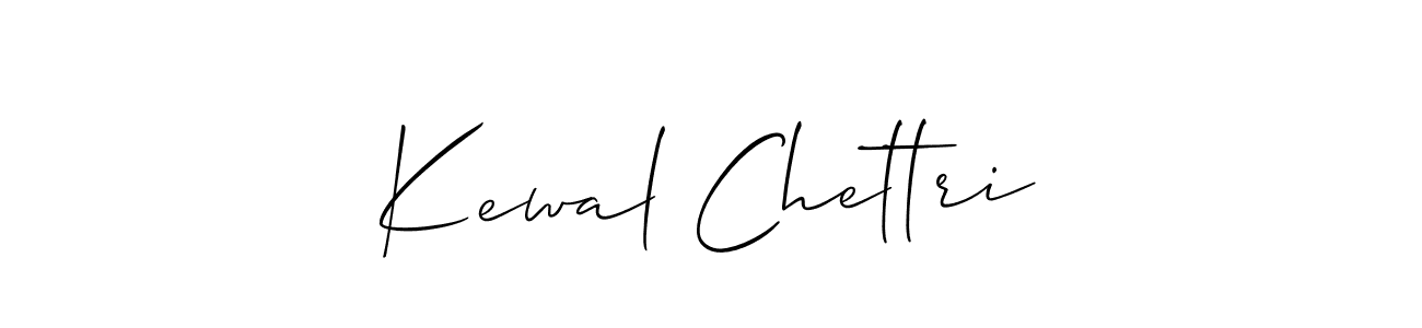 Create a beautiful signature design for name Kewal Chettri. With this signature (Allison_Script) fonts, you can make a handwritten signature for free. Kewal Chettri signature style 2 images and pictures png