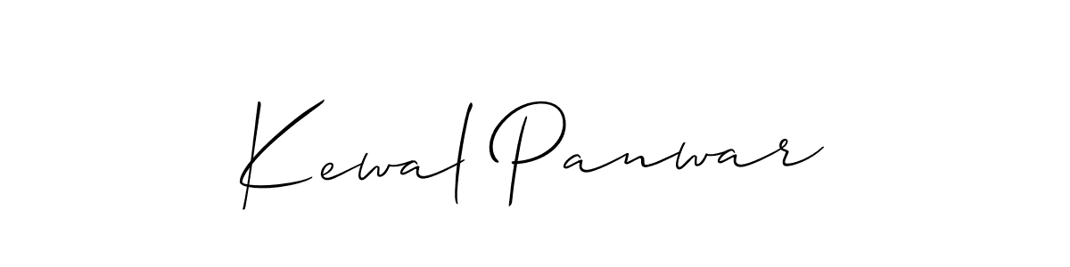 if you are searching for the best signature style for your name Kewal Panwar. so please give up your signature search. here we have designed multiple signature styles  using Allison_Script. Kewal Panwar signature style 2 images and pictures png