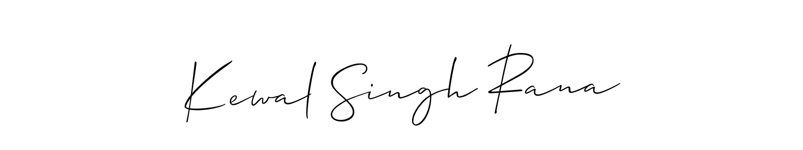 Allison_Script is a professional signature style that is perfect for those who want to add a touch of class to their signature. It is also a great choice for those who want to make their signature more unique. Get Kewal Singh Rana name to fancy signature for free. Kewal Singh Rana signature style 2 images and pictures png