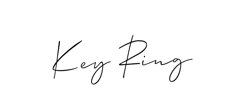 How to make Key Ring signature? Allison_Script is a professional autograph style. Create handwritten signature for Key Ring name. Key Ring signature style 2 images and pictures png