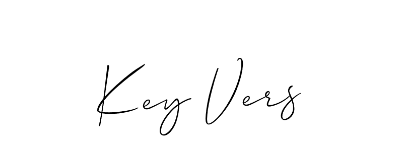 It looks lik you need a new signature style for name Key Vers. Design unique handwritten (Allison_Script) signature with our free signature maker in just a few clicks. Key Vers signature style 2 images and pictures png