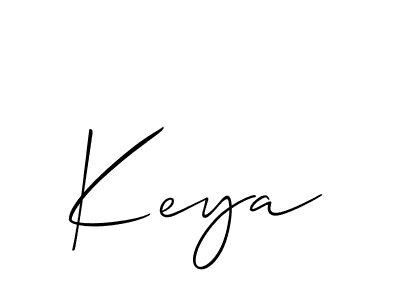 Use a signature maker to create a handwritten signature online. With this signature software, you can design (Allison_Script) your own signature for name Keya. Keya signature style 2 images and pictures png