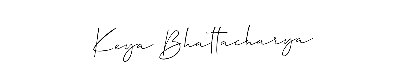 Also we have Keya Bhattacharya name is the best signature style. Create professional handwritten signature collection using Allison_Script autograph style. Keya Bhattacharya signature style 2 images and pictures png