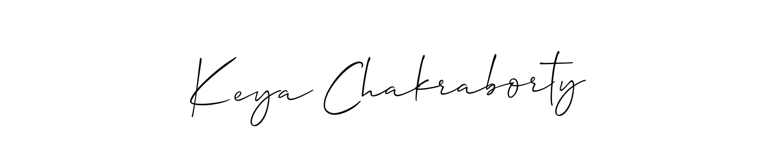 How to make Keya Chakraborty name signature. Use Allison_Script style for creating short signs online. This is the latest handwritten sign. Keya Chakraborty signature style 2 images and pictures png