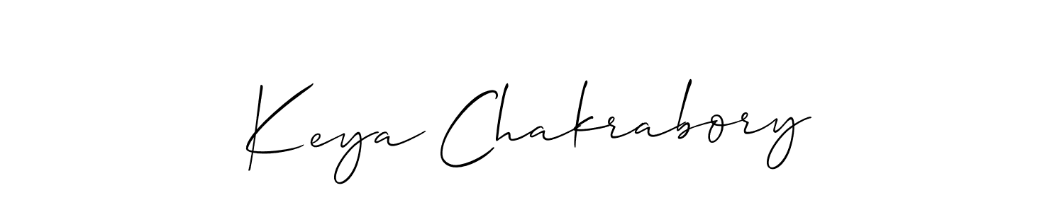 The best way (Allison_Script) to make a short signature is to pick only two or three words in your name. The name Keya Chakrabory include a total of six letters. For converting this name. Keya Chakrabory signature style 2 images and pictures png