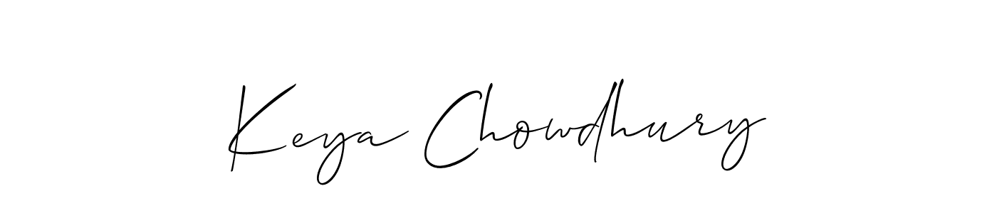 Also we have Keya Chowdhury name is the best signature style. Create professional handwritten signature collection using Allison_Script autograph style. Keya Chowdhury signature style 2 images and pictures png