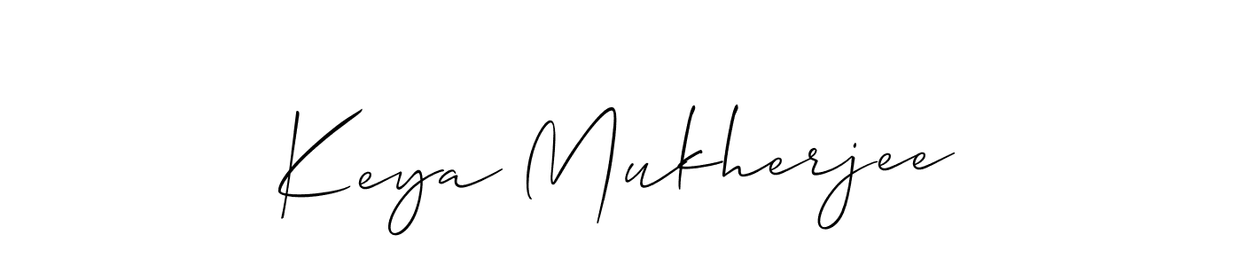 How to make Keya Mukherjee name signature. Use Allison_Script style for creating short signs online. This is the latest handwritten sign. Keya Mukherjee signature style 2 images and pictures png