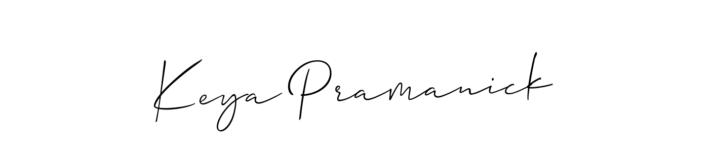 How to make Keya Pramanick signature? Allison_Script is a professional autograph style. Create handwritten signature for Keya Pramanick name. Keya Pramanick signature style 2 images and pictures png