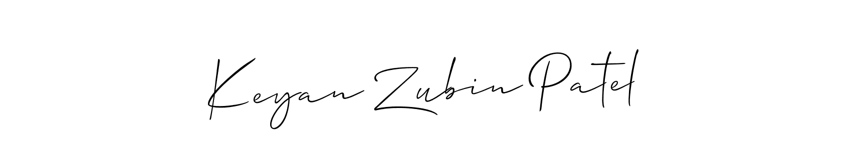 Create a beautiful signature design for name Keyan Zubin Patel. With this signature (Allison_Script) fonts, you can make a handwritten signature for free. Keyan Zubin Patel signature style 2 images and pictures png