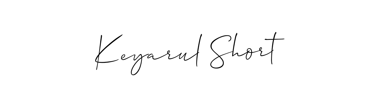 Also we have Keyarul Short name is the best signature style. Create professional handwritten signature collection using Allison_Script autograph style. Keyarul Short signature style 2 images and pictures png